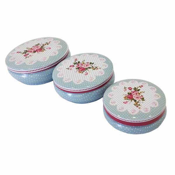 قوطی فلزی مدل GH020 مجموعه سه عددی، GH020 Vintage Patterned Box Set 3 pcs