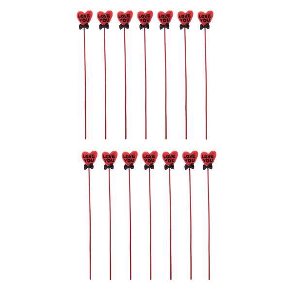 ابزار تزیینی طرح قلب پایه دار کد 10320 - بسته 12 عددی، Heart With Stand 10320 - Pack Of 12