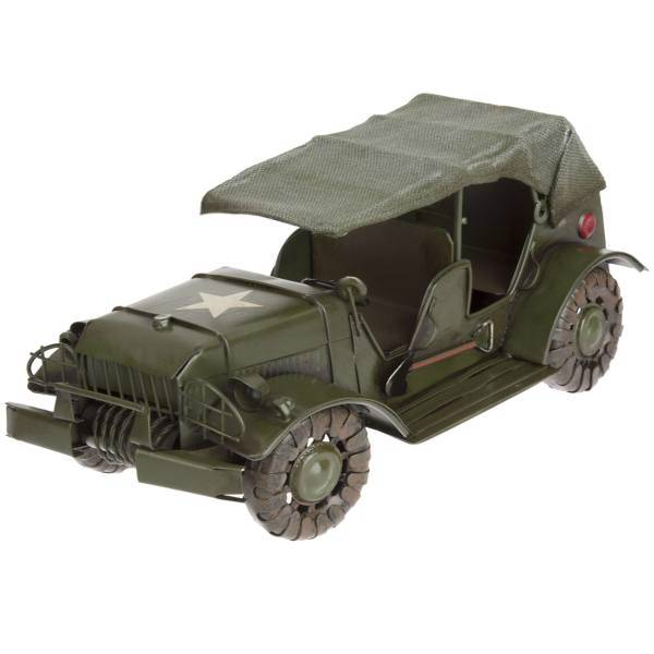 ماشین دکوری مدل ماشین نظامی با سقف پارچه ای، Army Car with Roofing Fabric Decorative Car