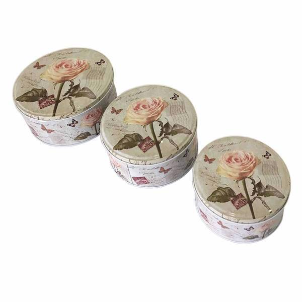 قوطی فلزی مدل GH009 مجموعه سه عددی، GH004 Vintage Patterned Box set 3 pcs