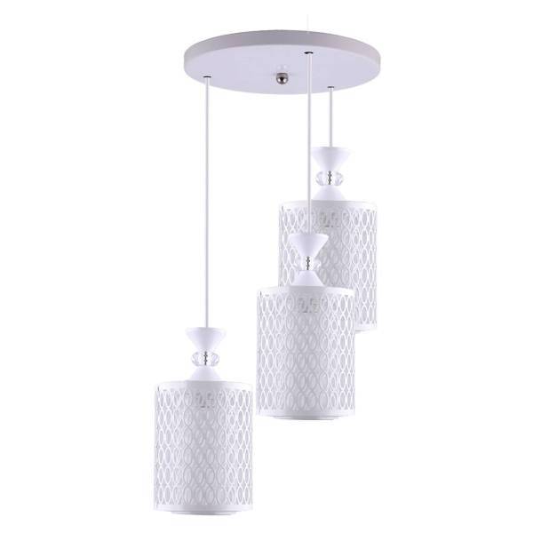 چراغ آویز دیلایت 3 شعله کد Ario-Code3-Sefid