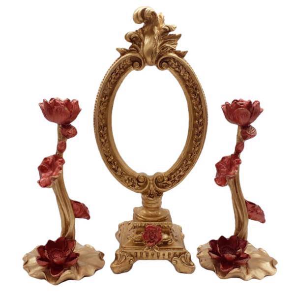 آینه و شمعدان قشنگه Gha-001، Ghashange Gha-003 Polyester Mirrors and Candlestcks