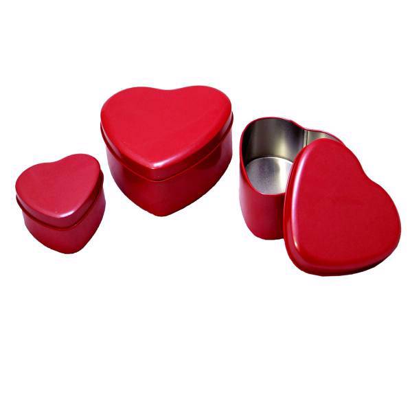 قوطی فلزی ایرسا مدل Heart مجموعه سه عددی، Irsa Heart Metal Box Pack of 3 pcs