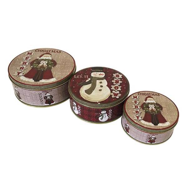 قوطی فلزی مدل GH008 مجموعه سه عددی، GH008 Vintage Patterned Box set 3 pcs