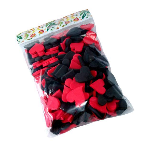 ابزار تزیینی کادو کوه شاپ مدل قلب فومی D- B015 بسته 200 عددی