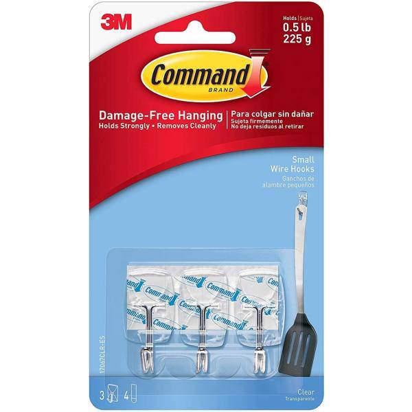 قلاب کماند مدل 17067 - بسته 3 عددی، Command 17067 Hook - Pack of 3