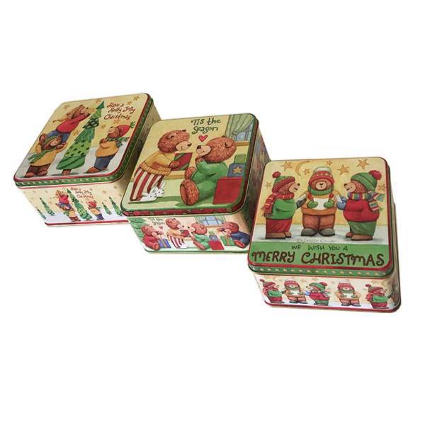 قوطی فلزی مدل GH012 مجموعه سه عددی، GH012 Vintage Patterned Box Set 3 pcs