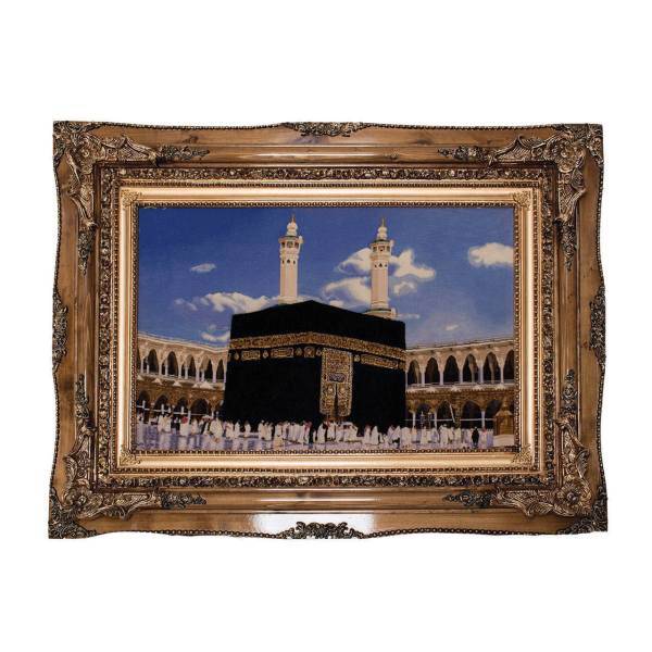 تابلو فرش دستبافت سرزمین فرش طرح کعبه برجسته کد 207022
