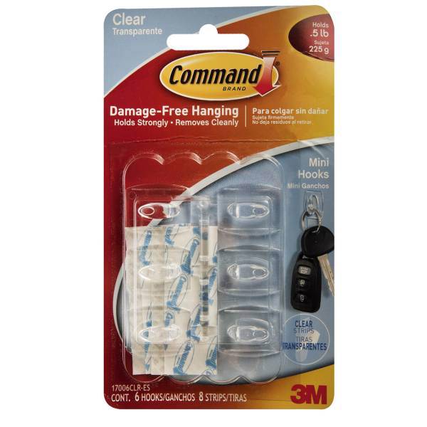 جا کلیدی کماند مدل 17006 بسته 6 عددی، Command 17006 Key Hanger - Pack of 6