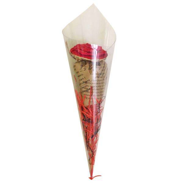 گل کاغذی رز طلق دار