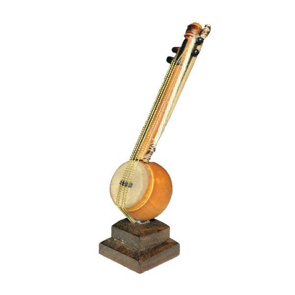 ماکت دکوری مدل کمانچه چوبی پایه دار