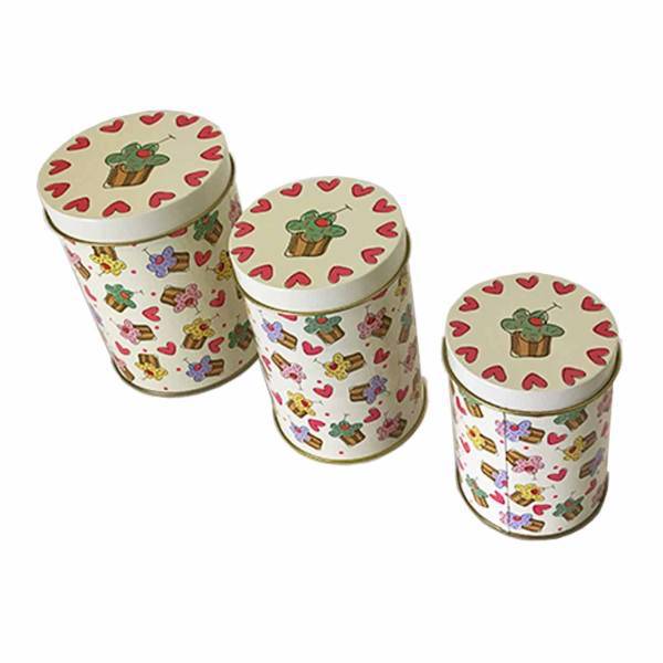 قوطی فلزی مدل GH015 مجموعه سه عددی، GH015 Vintage Patterned Box Pack of 3