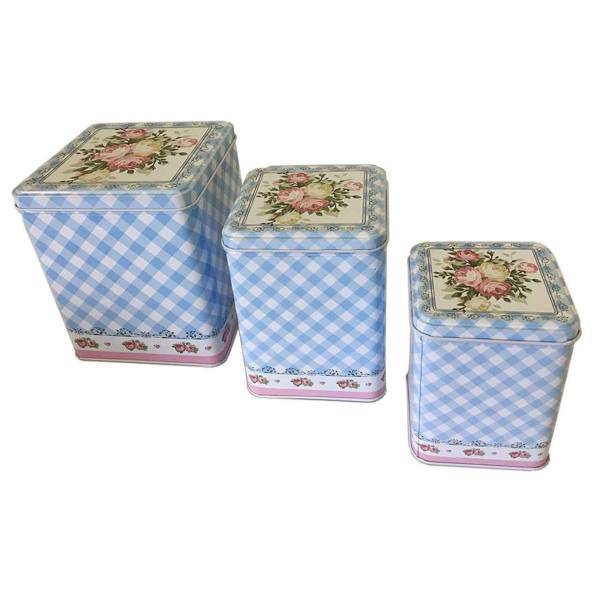 قوطی فلزی مدل GH004 مجموعه سه عددی، GH004 Vintage Patterned Box Pack of 3 pcs