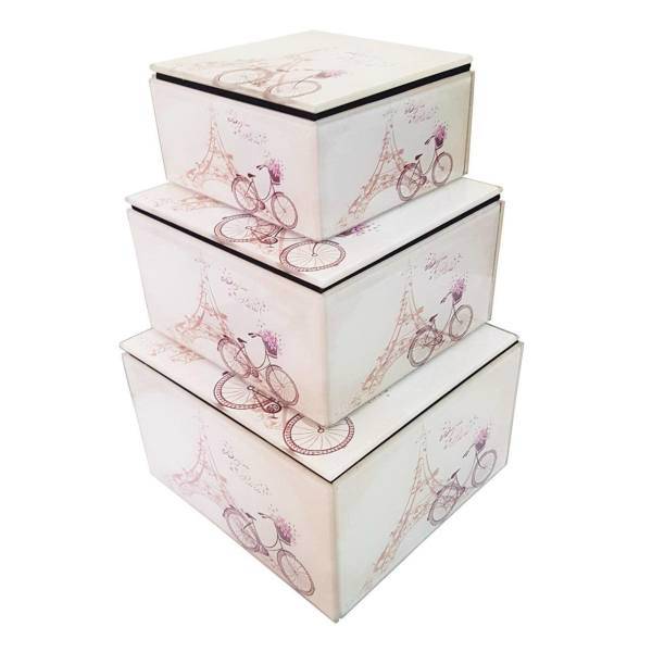 جعبه هدیه کاج مدل R01 مجموعه سه عددی، Kaj R01 Gift Glass Box Set 3 Pcs
