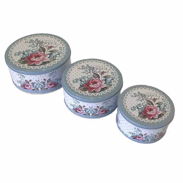 قوطی فلزی مدل GH006 مجموعه سه عددی، GH006 Vintage Patterned Box Pack of 3