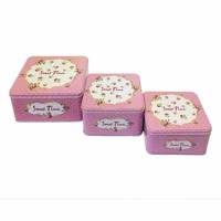 قوطی فلزی مدل GH010 مجموعه سه عددی GH010 Vintage Patterned Box Set 3 pcs