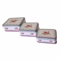 قوطی فلزی مدل GH017 مجموعه سه عددی GH017 Vintage Patterned Box Set 3 pcs