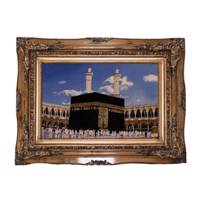 تابلو فرش دستبافت سرزمین فرش طرح کعبه برجسته کد 207022