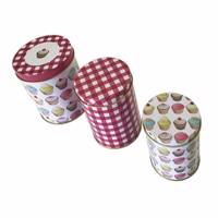 قوطی فلزی مدل GH014 مجموعه سه عددی GH014 Vintage Patterned Box Pack of 3