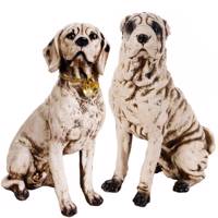 مجسمه روشا مدل Couple Dogs مجموعه 2 عددی