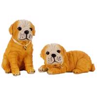 مجسمه روشا مدل Couple Cute Dogs مجموعه 2 عددی