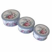 قوطی فلزی مدل GH006 مجموعه سه عددی GH006 Vintage Patterned Box Pack of 3