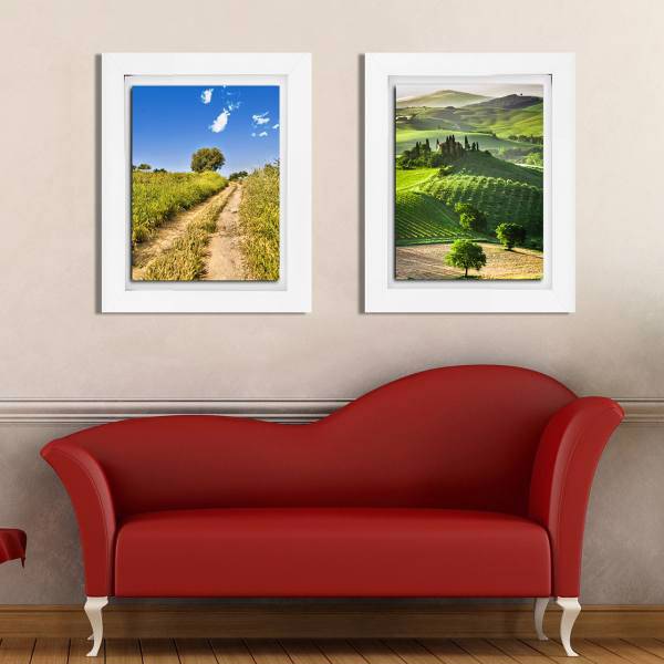 تابلو دیواری 2 تکه آفتاب کد TA5502-W