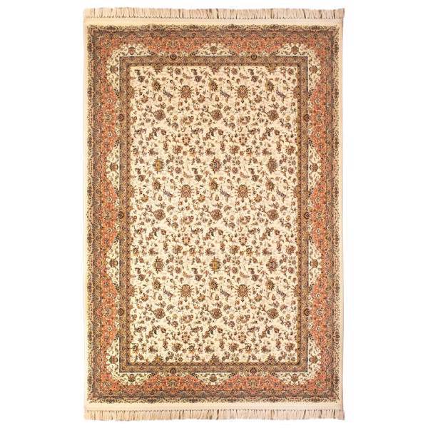 فرش ماشینی پاتریس طرح پالیز زمینه کرم