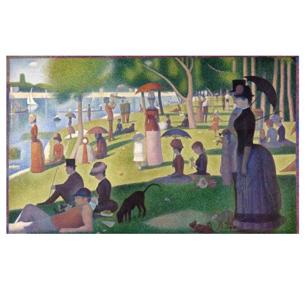 تابلوی گرافیتی طرح A Sunday on La Grande Jatte سایز 50 × 70، Graffity A Sunday on La Grande Jatte Chassis 70 x 50