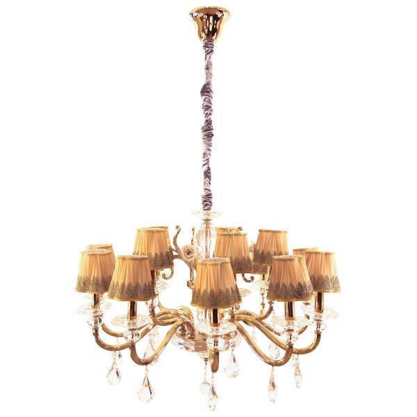 لوستر مجلل 15 شعله کد15/ 73625، Mojalal 73625/15 fifteen Flames Chandelier