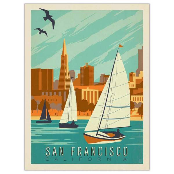 تابلوی کیدتونز طرح Sanfrancisco سایز 30 × 40، Kidtunes Sanfrancisco Tableau 30 x 40