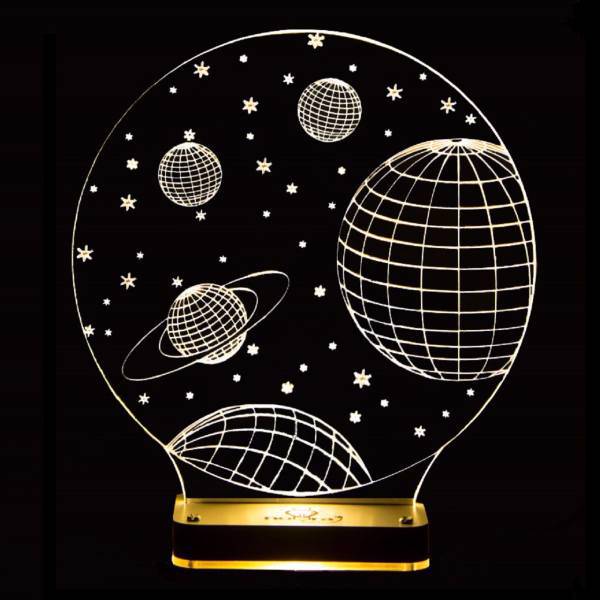 چراغ خواب سه بعدی نورا مدل کهکشان، Noura Galaxy 3D Night Light