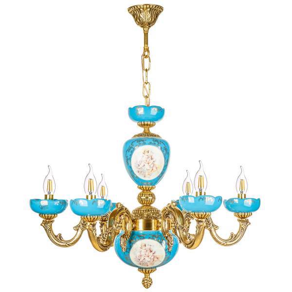 لوستر چشمه نور 6 شعله کد C2550، Cheshmeh Noor C2550 Six Flames Chandelier