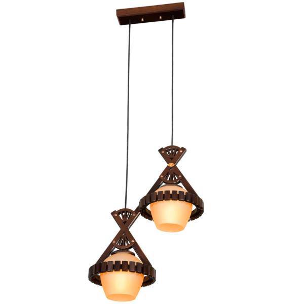 چراغ آویز دارکار مدل لیلا 2 شعله کد 188، Darkar 188 Two Branches Leila Hanging Lamp