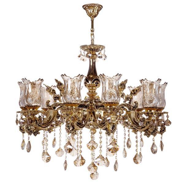 لوستر چشمه نور 12 شعله کدM3523/6A، Cheshmeh Noor M3523/6A Twelve Flames Chandelier