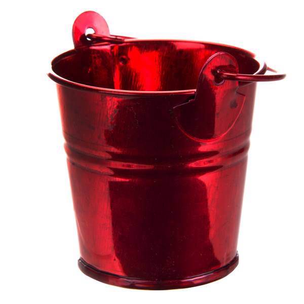 سطل کوچک دکوری قرمز کد 197818، Red Tiny Bucket 197818