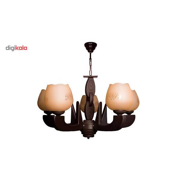 لوستر چشمه نور 5 شعله کد 506، Cheshmeh Noor Five Branches 506 Chandelier