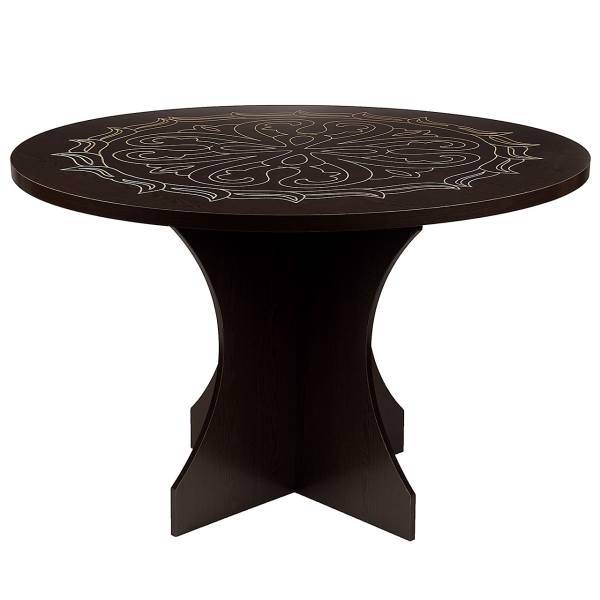 میز ناهار خوری صنایع چوب قائم کد K304 سایز 120 × 120، Sanaye Choob Ghaem K304 MDF circle Dinning Room Table Size 120 x 120