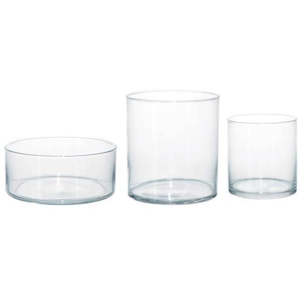 گلدان شیشه ای ایکیا مدل Cylinder بسته 3 عددی، Ikea Cylinder Vase Pack of 3