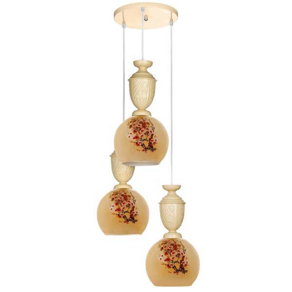 چراغ آویز چشمه نور 3 شعله کد G535/3H-CR، Cheshmeh Noor G535/3H-CR Three Branch Hanging Lamp