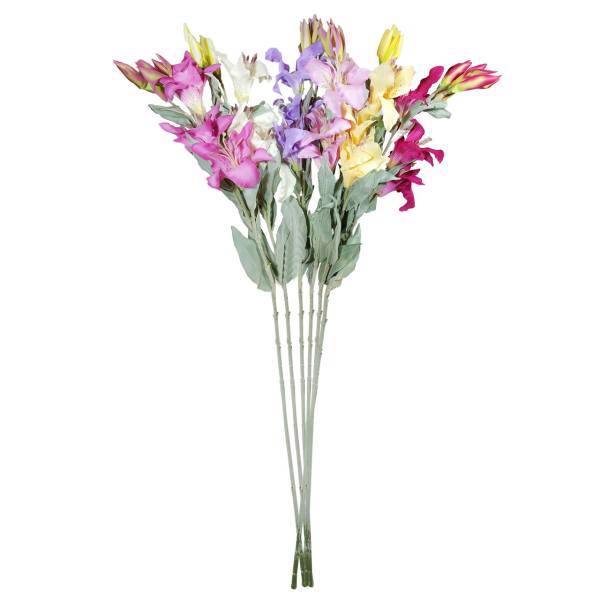 گل مصنوعی طرح لیلیوم برفی مجموعه 6 عددی کد AL-9050160
