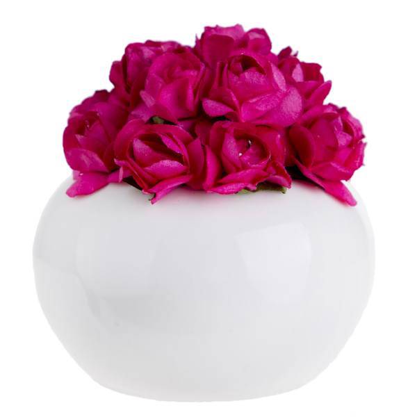 گلدان تزیینی مدل Rose، Rose Flower Pot and Flower