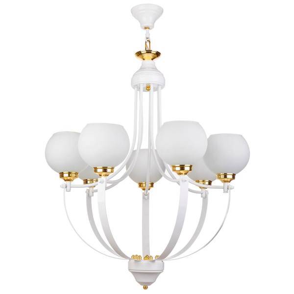 لوستر چشمه نور 7 شعله کد N3603/7WT-H، Cheshmeh Noor N3603/7WT-H Seven Flames Chandelier