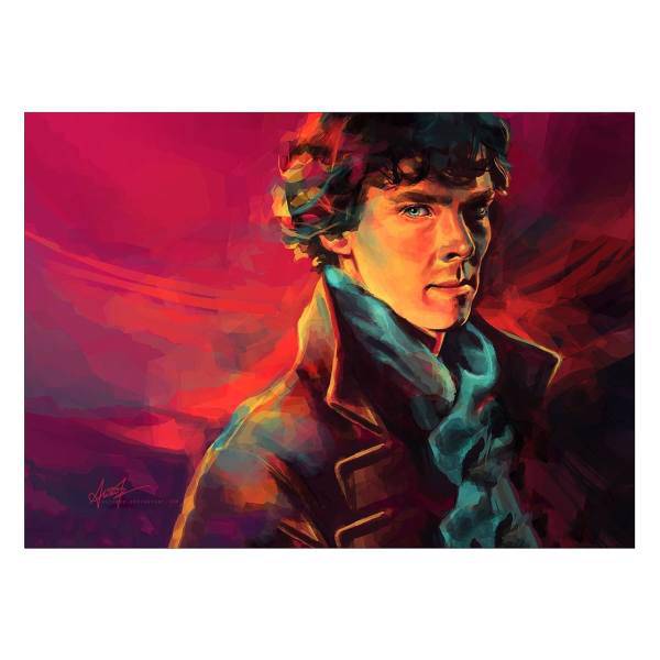 تابلو شاسی ونسونی طرح Sherlock Holmes سایز 50 × 70، Wensoni Sherlock Holmes Chassis Size 70 x 50