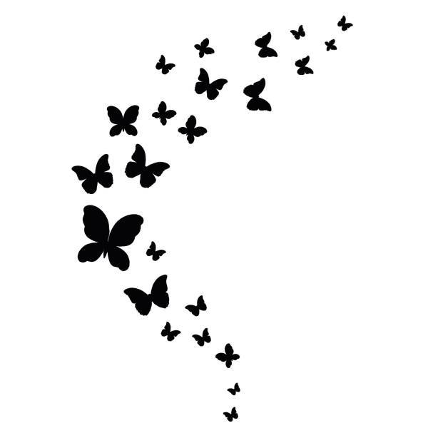 استیکر سالسو طرح black butterfly، Salso black butterfly Sticker