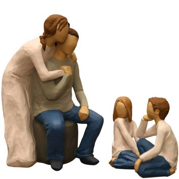 مجسمه امین کامپوزیت مدل Family Grouping کد 564 بسته 3 عددی، Amin Composite Family Grouping 564 Statue Pack Of 3