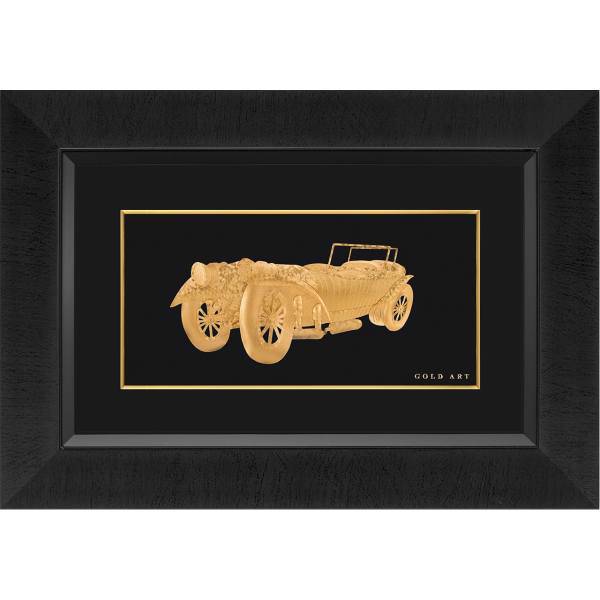 تابلوی طلاکوب زرسام طرح Classic Car سایز 35 × 50 سانتی متر، Zarsam Classic Car Golden Tableau Size 50x 35 cm