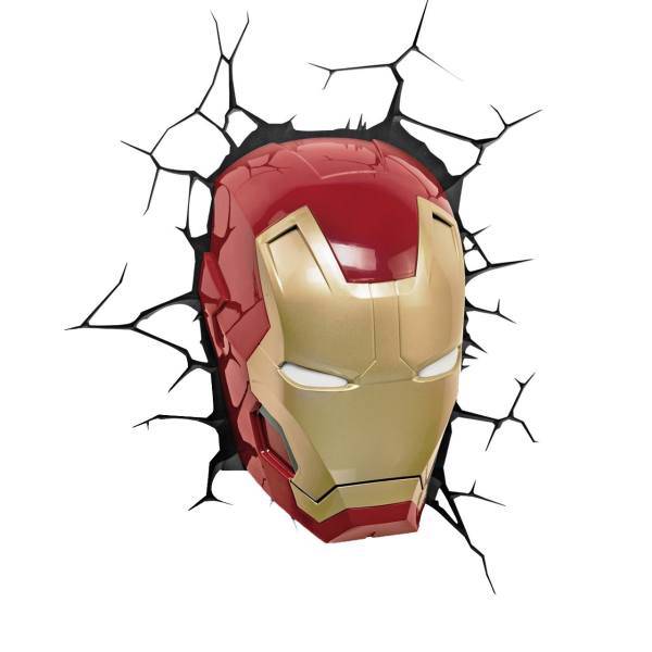 چراغ دیواری تری دی لایت اف ایکس مدل Iron Man Face، 3D Light FX Iron Man Face Wall Lamp