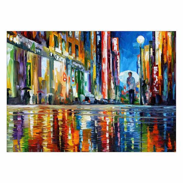 تابلو شاسی ونسونی طرح Rainy Street سایز 50 × 70، Wensoni Rainy Street Chassis Size 70 x 50