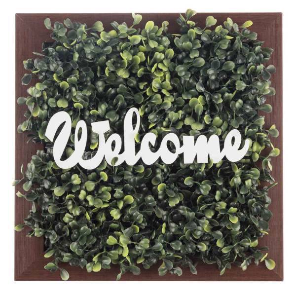 تابلو دکوما مدل بوتانی DG010 طرح Wellcome، Decoma Botani Frame Model DG010 Home Size 25x25